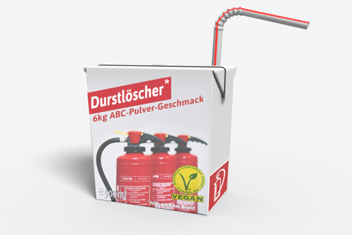 Durstlöscher - 6kg ABC-Pulver-Geschmack - hilft auch bei Brand
