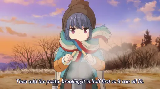 Add the pasta, breaking it in half first so it can all fit.