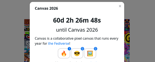 A screenshot of the Canvas 2026 countdown displaying 60 days and 2 hours