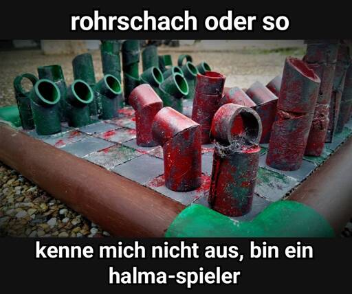 Rohre als Schachfiguren, "Rohrschach"